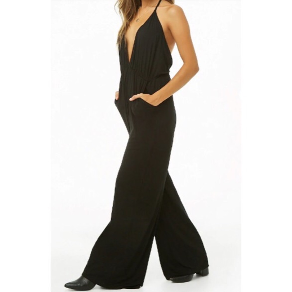 Forever 21 Strappy Halter Jumpsuit